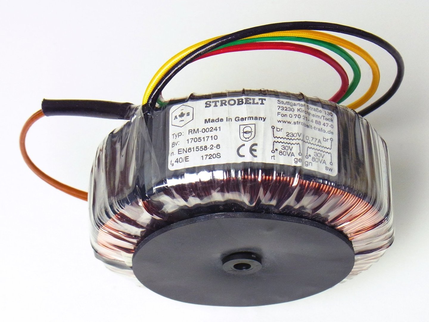 Trafo  Transformator Netztrafo Ringkern 2x 115 Volt -> 18-0-18 Volt 0,5 Amp 